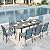 Sophia & William Patio Dining Set 9 Pieces, 8 Aluminium Patio Dining Chairs with 1 Extendable Dining Table for 6-8 Person, Patio Table and Chairs for Outdoor Lawn (Blue)