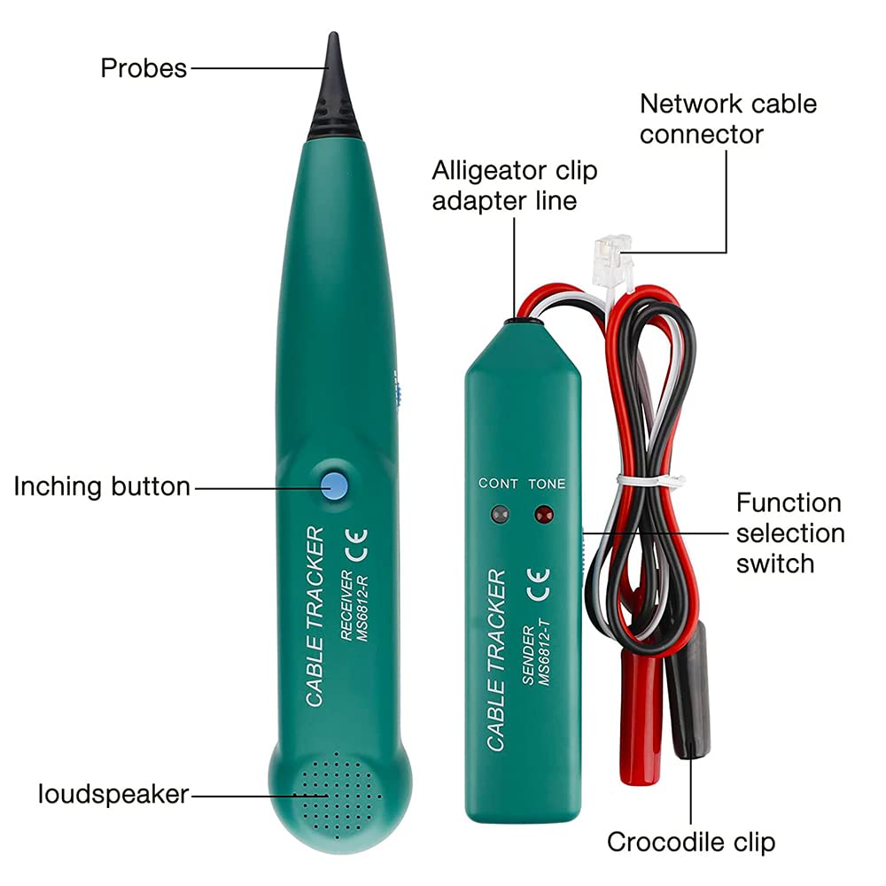 Cable Tracker, Kabelbruch Suchgerät Mähroboter, Kabelfinder Kabeltester Leitungssucher für Netzwerkkabel-Tester, Durchgang des Testschaltkreises