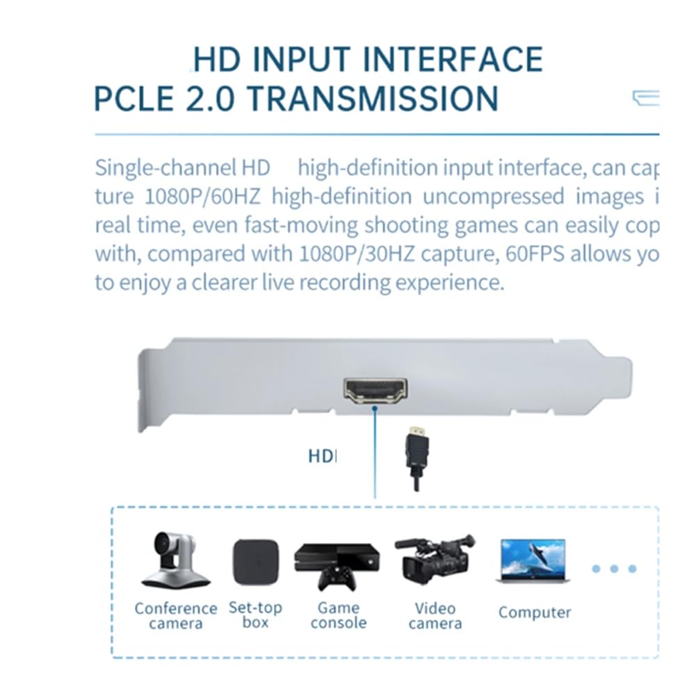UC3250H PCIE 60fps No 1080p Video Capture Card Box per la Cattura Video per Visione Industriale