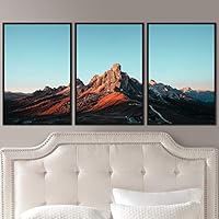 3 Piece Framed Canvas Wall Art Mountain Top Landscape Canvas Prints Home Artwork Decoration for Living Room,Bedroom - 16