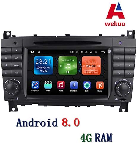 Wekuo 4G RAM Android 8.0 Car DVD GPS for Mercedes/Benz C Class W203 2004-2007 c200 C230 C240 C320 C350 CLK W209 2005 car radio stereo