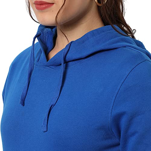 Image of Campus Sutra Women cotton Premium Zipper Hoodie-Grey