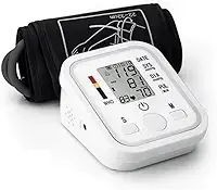 Medidor de Pressão Arterial Digital Automático de Braço Aparelho Portátil Detecta Hipertensão, Arritmia, e Batimentos Irregulares, Monitor Inteligente com Tela LCD Grande, Memória para Leituras
