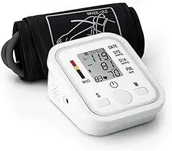 Medidor de Pressão Arterial Digital Automático de Braço Aparelho Portátil Detecta Hipertensão, Arritmia, e Batimentos Irregulares, Monitor Inteligente com Tela LCD Grande, Memória para Leituras