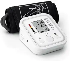 Medidor de Pressão Arterial Digital Automático de Braço Aparelho Portátil Detecta Hipertensão, Arritmia, e Batimentos Irregulares, Monitor Inteligente com Tela LCD Grande, Memória para Leituras