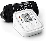 Medidor de Pressão Arterial Digital Automático de Braço Aparelho Portátil Detecta Hipertensão, Arritmia, e Batimentos Irregulares, Monitor Inteligente com Tela LCD Grande, Memória para Leituras