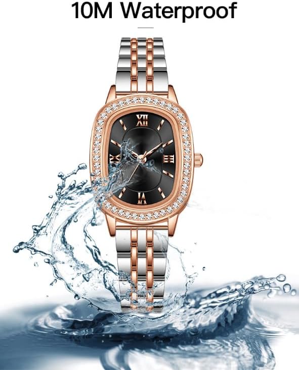 Vintage Women’s Watch Luxury Oval Easy Read Ladies Wrist Watch Quartz Elegant Waterproof Watches Adjustable Strap with Tool - Image 6