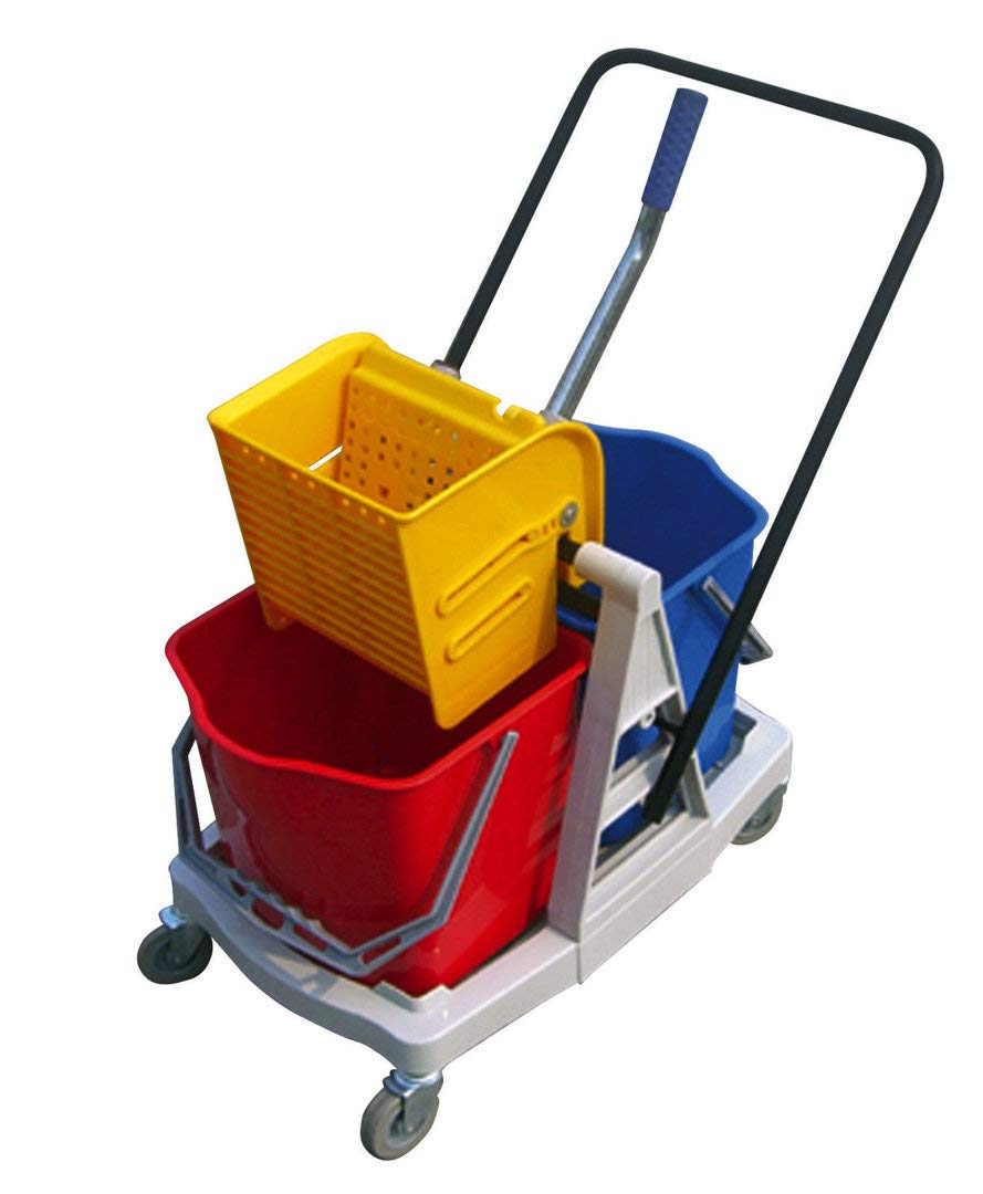 Le Plus De L'Entretien Chariot Utilitaire 2x15L Presse À Plat 71x43x93cm