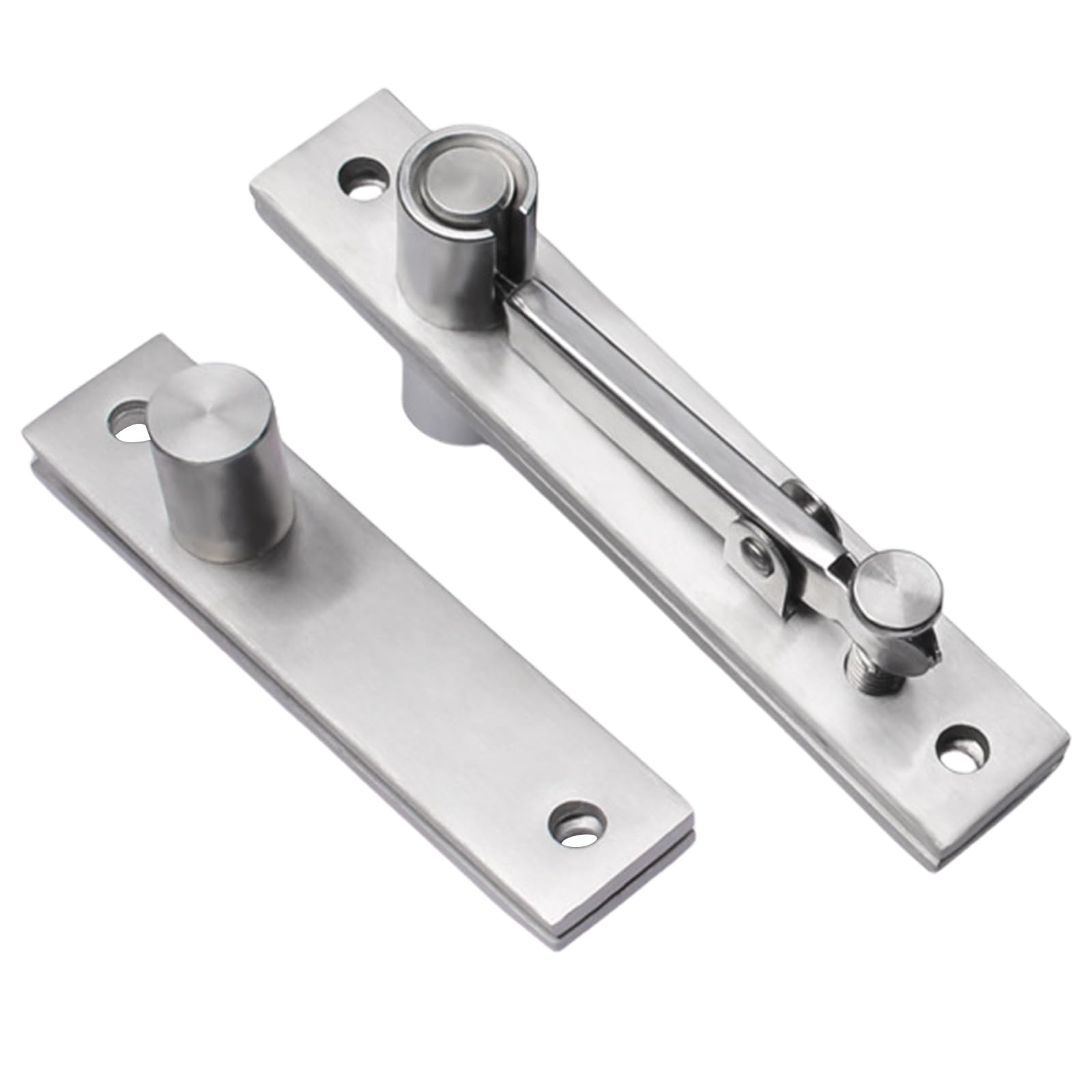 Tertioi C 2Pcs Stainless Steel Door Pivot Hinges 360/90 Degree Shaft Invisible Pivot Hardware For Bookshelf Stainless Steel Hidden