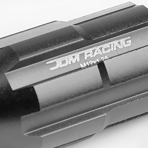 Image of DNA MOTORING LN-ZTL-9025-125-GM 20Pcs M12 x 1.25 Open End Style Wheel Lug Nuts w /Deep Drive Extension Adapter, 24mm OD /50mm H, Gun Metal