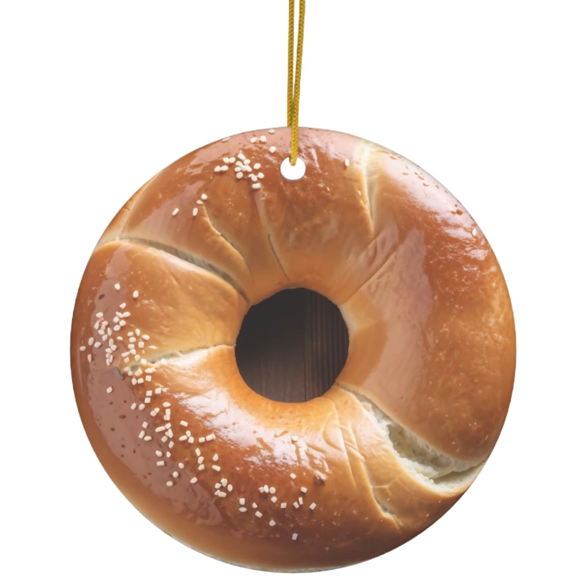 Suspension Noël Bagel en céramique pour briser la monotonie