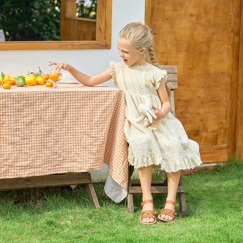 Image of Felix & Flora Toddler Girl Sandals - Little Girl Easter Dress Shoes Lightweight Open Toe Beach Holiday Flats