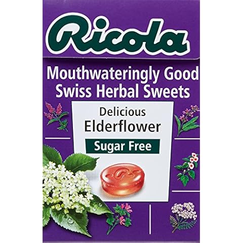 Ricola Elderflower Sugar Free Swiss Herb Drops 45 g (Pack of 10) Cover