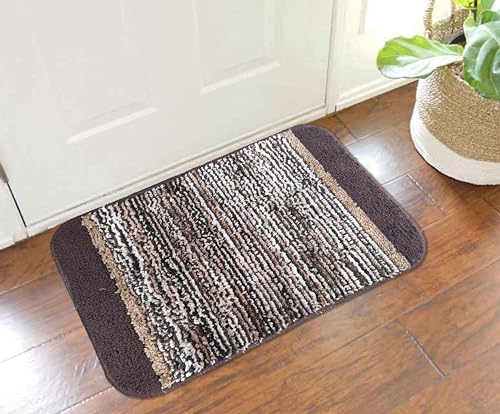 Image of Door Mats for Home | Door Mats for Home Entrance | Door Mat for Bathroom| Soft & Super Absorbent Mats for Shower | Washable, Non-Slip & Quick-Drying Mats (Pack of 2) (Beige)