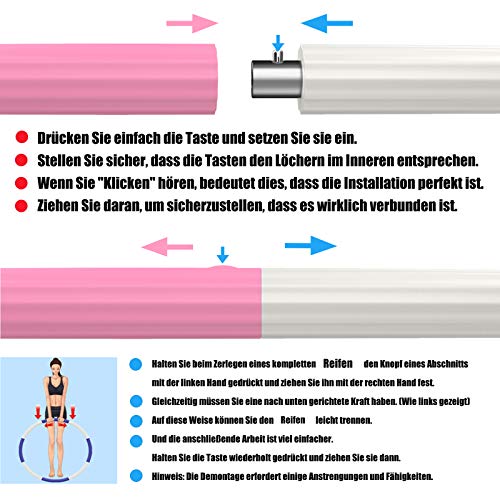 Aoweika Hula Hoop per Adulti e Bambini, Pieghevole...