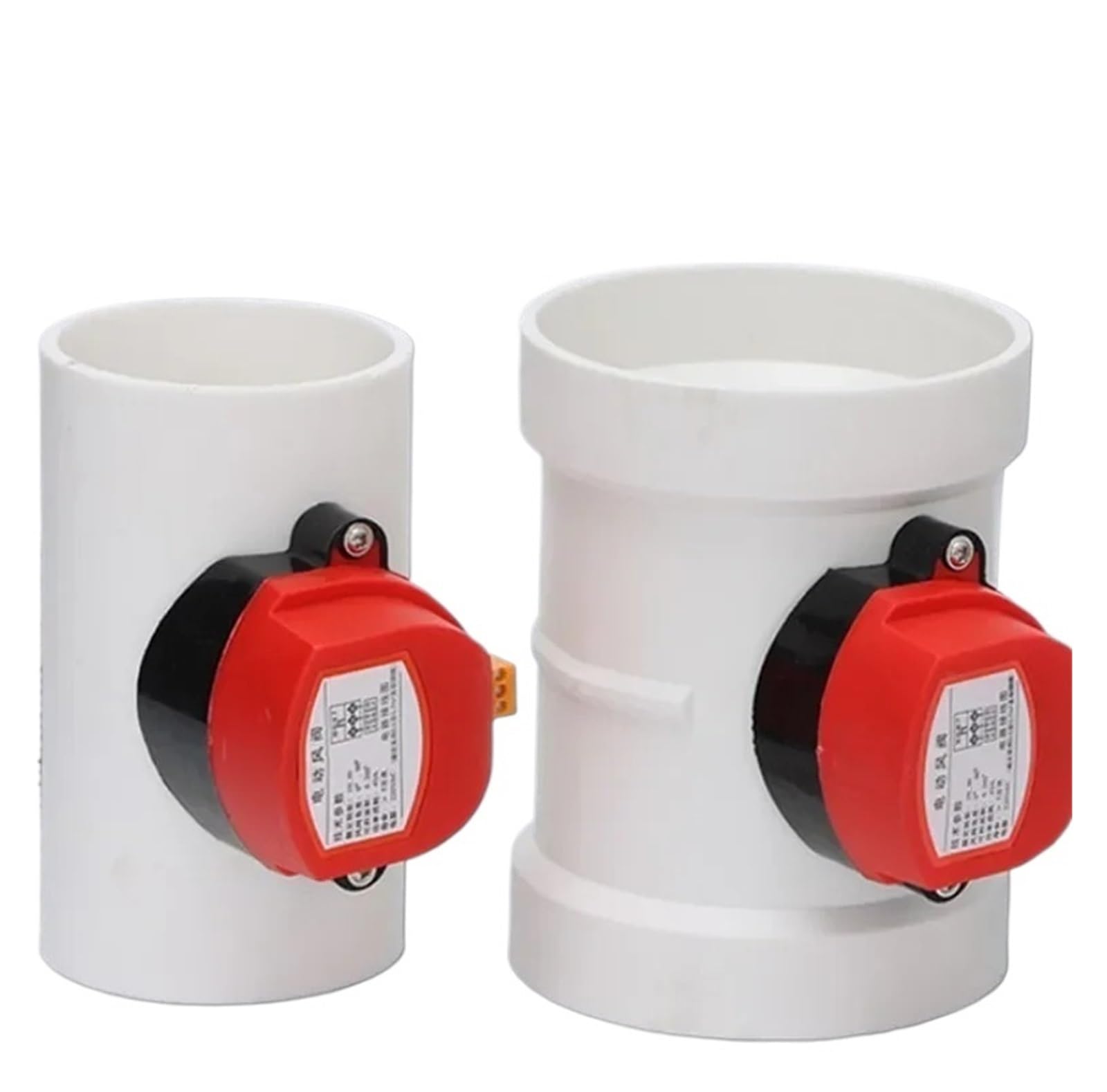 Válvula eléctrica para conducto de aire Válvula antirretorno motorizada de plástico ABS 220 V AC, para manguera redonda de 75 mm, 110 mm, 160 mm, para control del volumen de aire (75 mm, DC12 V)