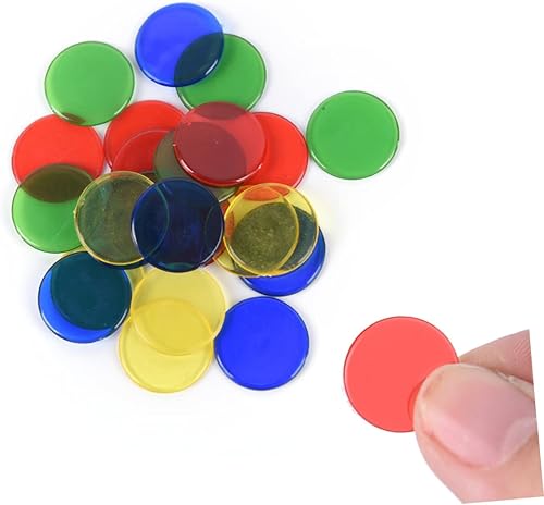 Miniatura 2 de ERINGOGO 20 unids Suministros Añadir Color Contando Chips Transparente Accesorios Matemáticas Juego de Bingo Color Fichas de Poker Accesorios