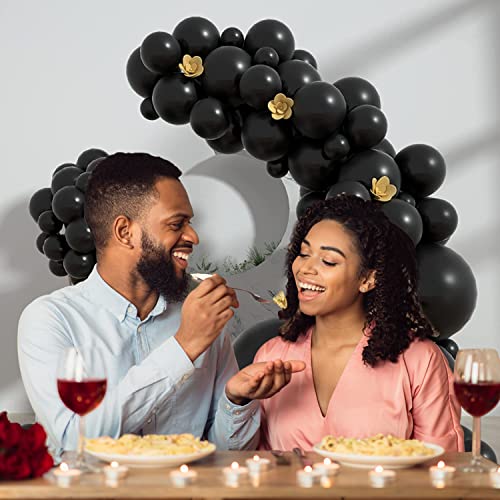 Image of Party Propz Black Metallic Balloons - Set of 50 Pcs Metallic Balloons Black | balloons for decoration | birthday balloons for decoration | balloon decoration for birthday | balloons for birthday's