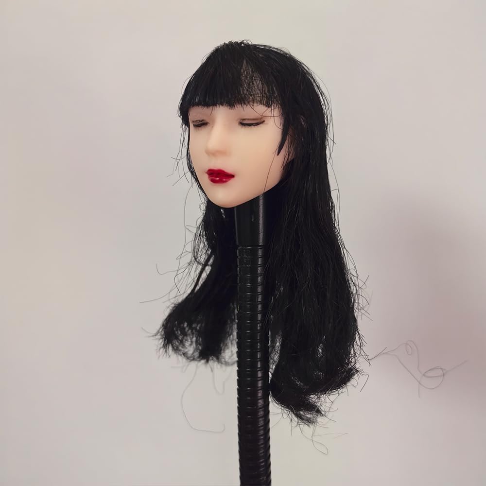 Tête sculptée 1/6 yeux fermés pour remplacer le visage d'une figurine 12 pouces