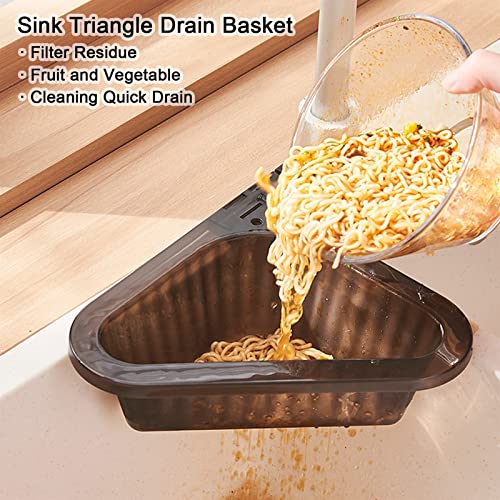 Colador triangular de fregadero multifuncional y cesta de drenaje 4