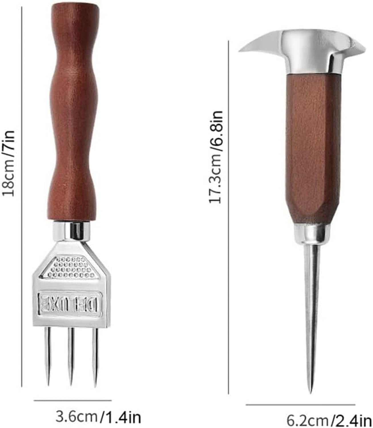 Pique à Glace en Acier Inoxydable 3 pièces, broyeur de Glace Style Japonais, façonneur de Glace pour Cuisine Bar Barman Pique-Nique Camping Restaurant