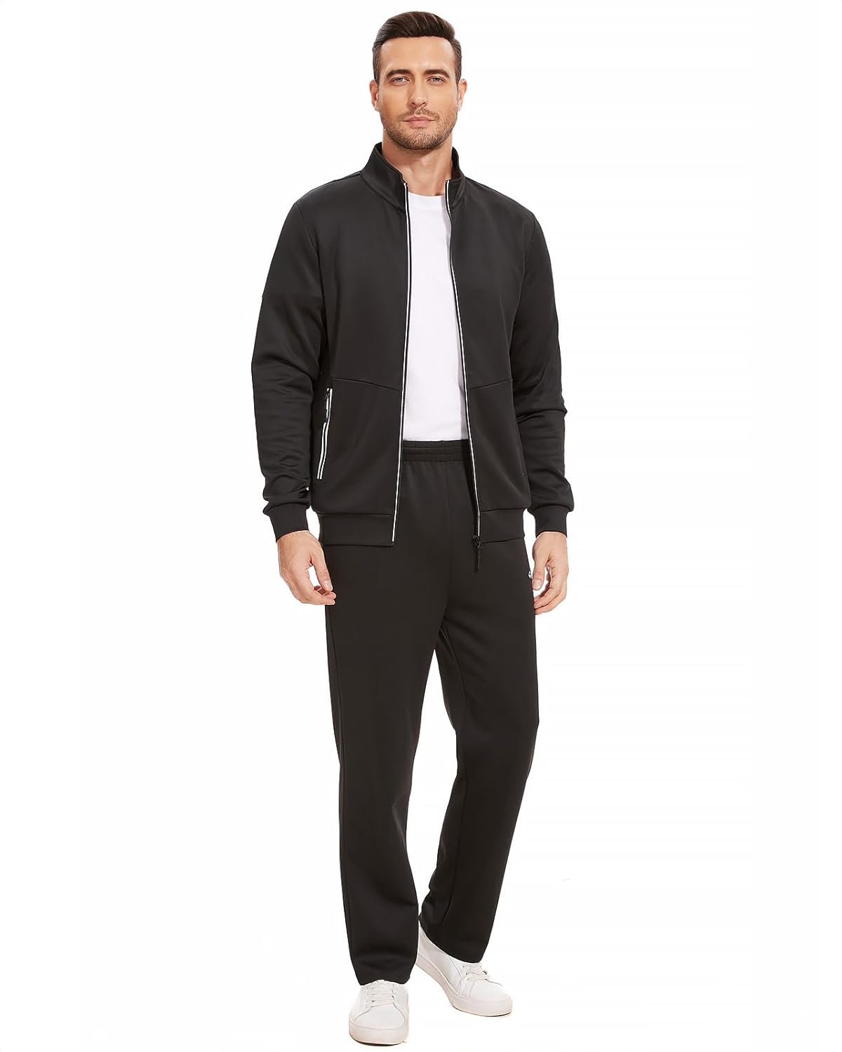 Men's Tracksuits Sweatsuits for Men Track Suits 2 Piece Set Casual Running Jogging Warm Up Full Zip Sweat Suits - Image 2