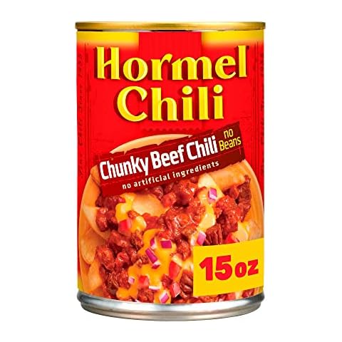 HORMEL Chili Chunky Beef No Beans, No Artificial Ingredients, 15 Oz (Pack of 8) Cover