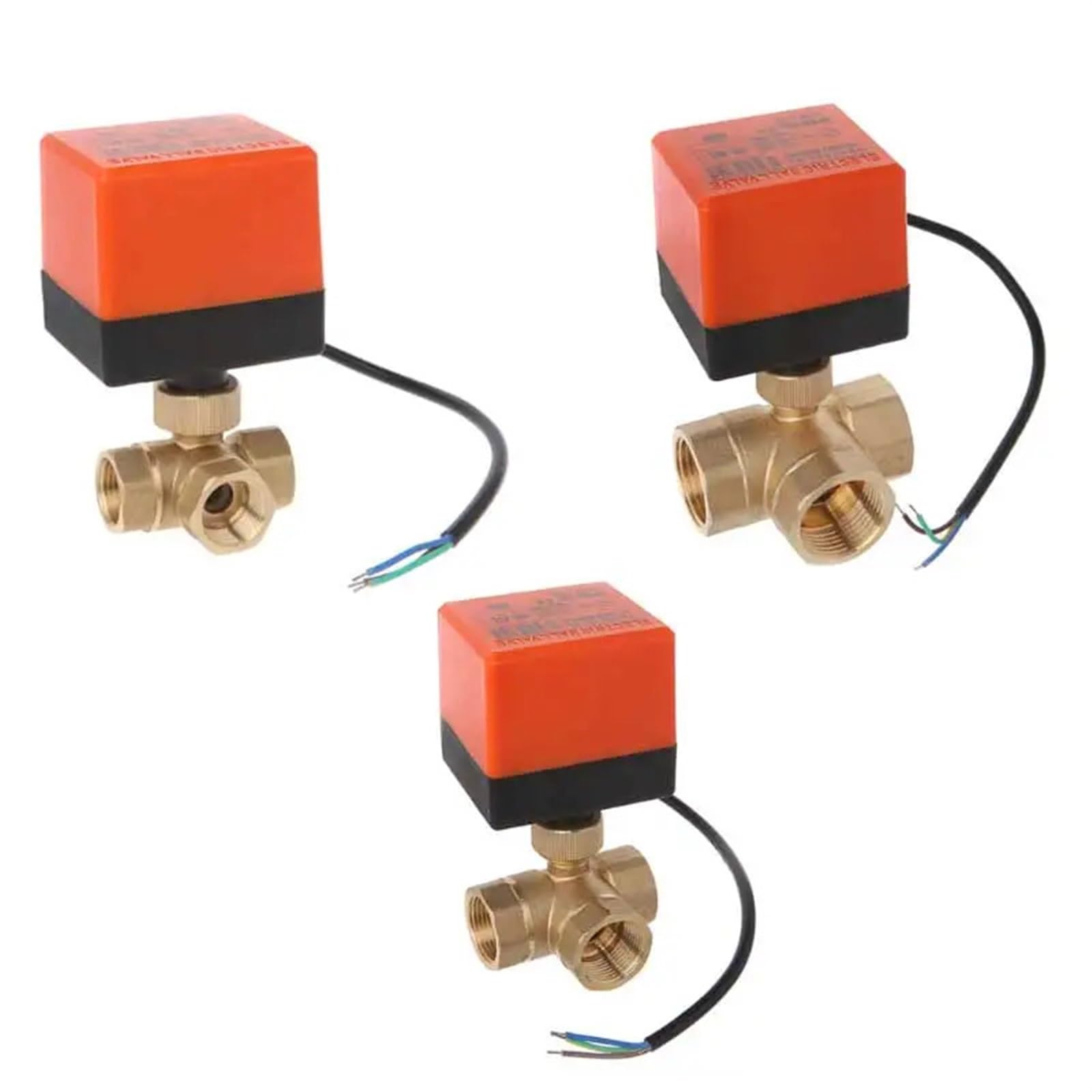Vanne motorisée 3 voies DN25 à commande électrique 12V avec disque de plombage