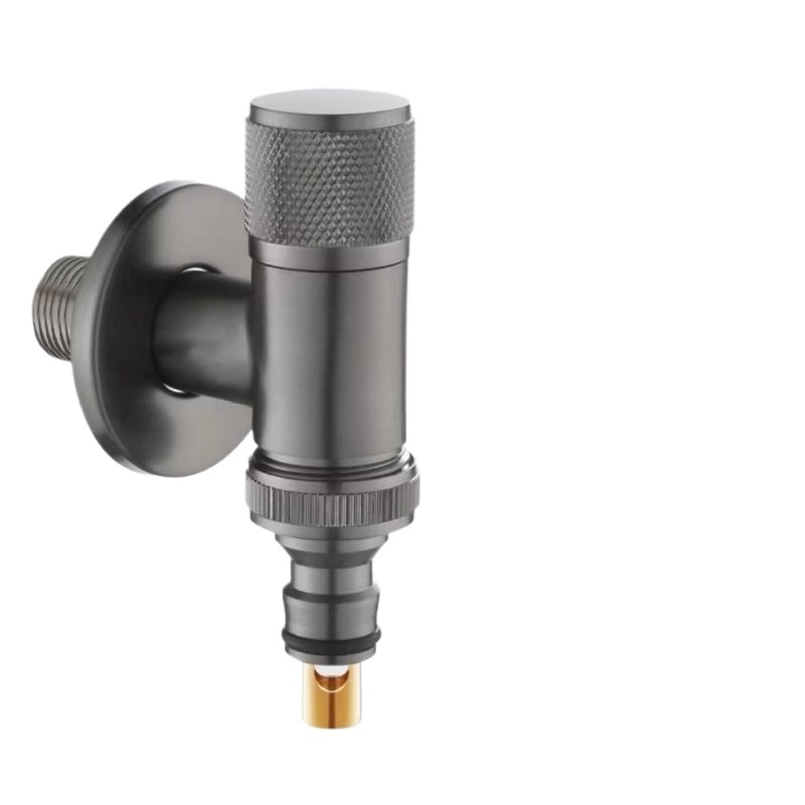 Outside Tap Wall Mounted Solid Brass Washing Machine Faucet Single Cold G1/2/G3/4 Mini Bibcock Outdoor Garden Mop Pool Tap(Gray)
