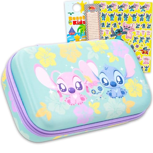 Lilo and Stitch Stitch and Angel Pencil Case Set for Girls - Bundle with Disney Pencil Holder Stickers Bookmark More School Supplies Stationery Set for Kids