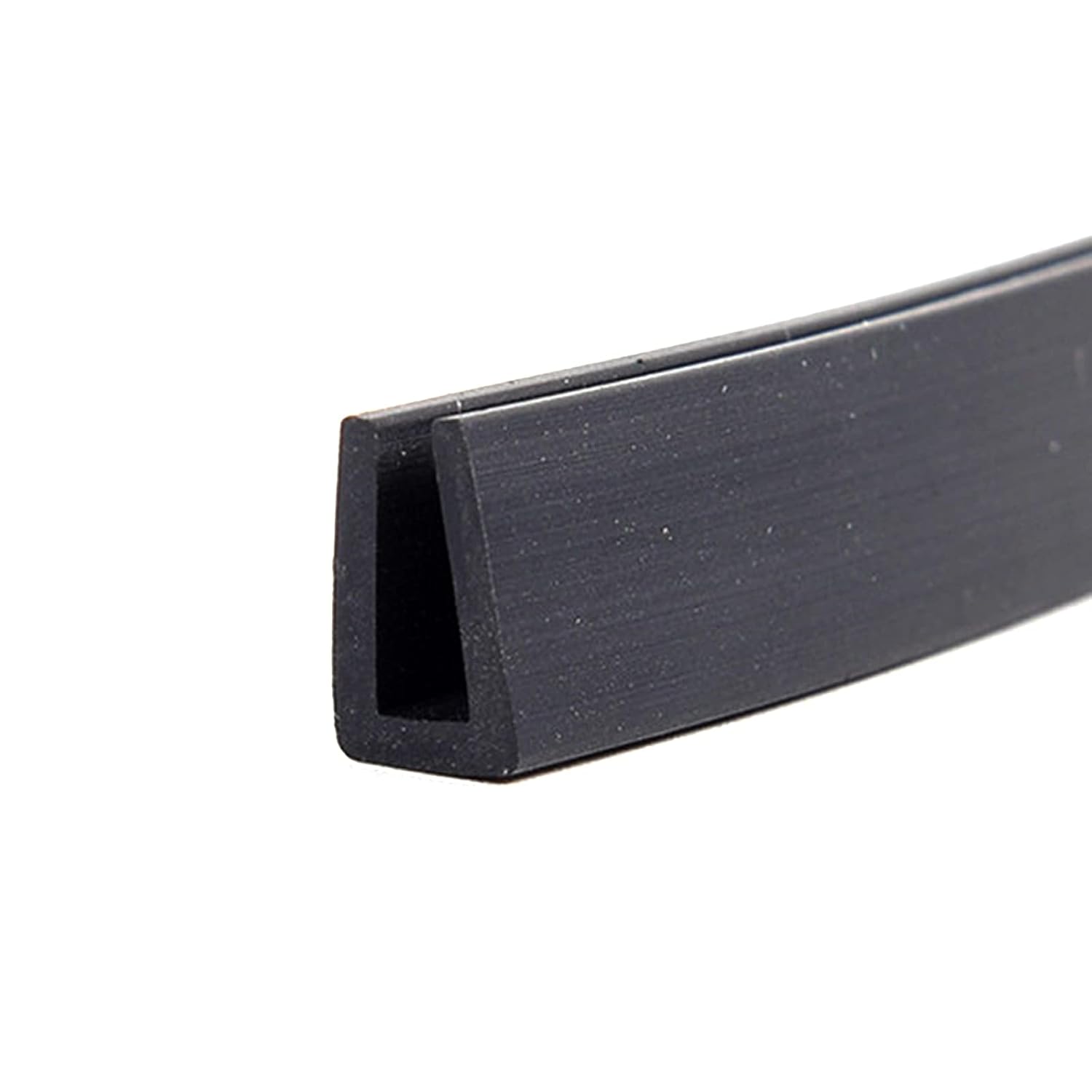 Draught excluder Tape Rubber Channel Edge Trim Rubber Seal, Black/15Mm * 15Mm/Length:10M(22mm*13mm)