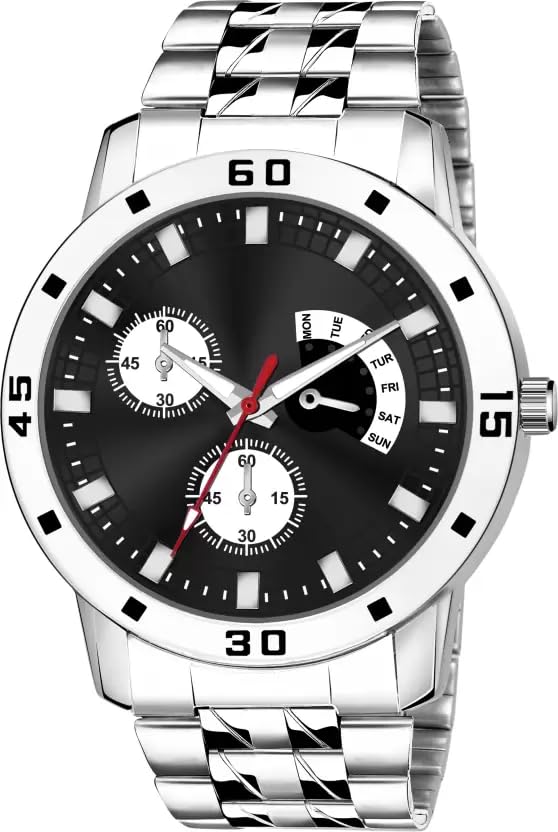 SELLORIA Premium Brand Trending Style Royal Looking Unisex Analog Watch - for Men Wrist Watch Good Return Gift for Boys Analog Watch for Men Stainless Steel Watch for Boys Pack of 1 (Black) (B0CD7H4LFW) Amazon Price History, Amazon Price Tracker