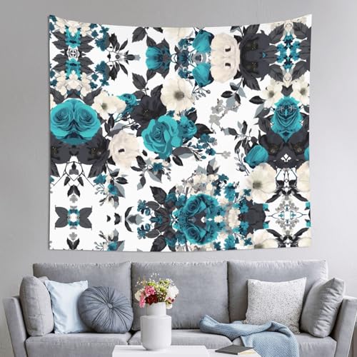 WZYWHJ Wandteppich mit Rosen-Motiv, 152,4 x 129,5 cm, weich, hochwertig und leicht, geeignet für Wandbehang