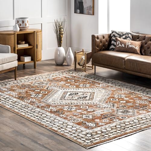 nuLOOM Tapete Oriental 8x10 pies Vanesa Rust miniatura 1
