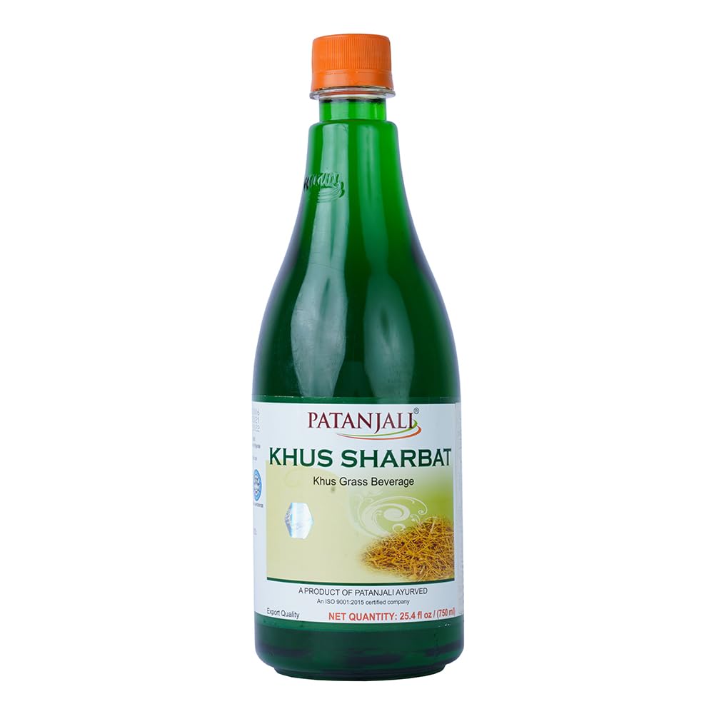 Patanjali Khus Sharbat (Khus Grass Beverage) 750 ML / 25.4 fl oz