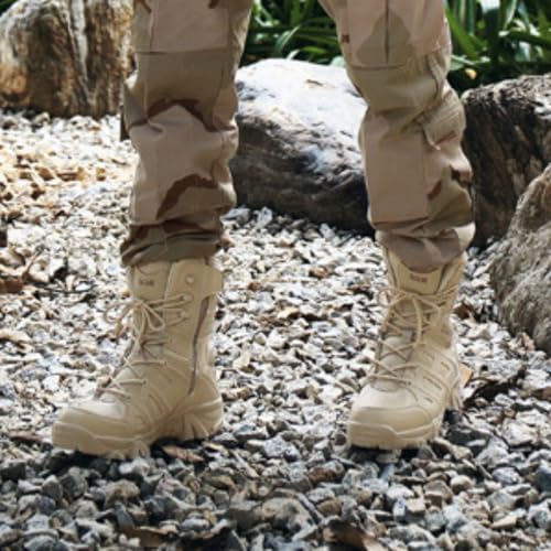 Men's Military Tactical Work Boots Side Zipper Lightweight Motorcycle Combat Booties Army Jungle Work Outdoor Motorcycle Boots2