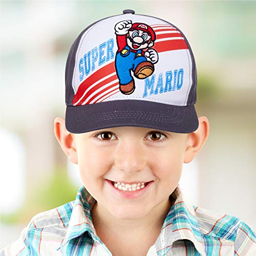 Nintendo Boys Super Mario Bros. Cotton Baseball Cap (Size 4-7), Size 4-7 Years, Super Mario #TOP3