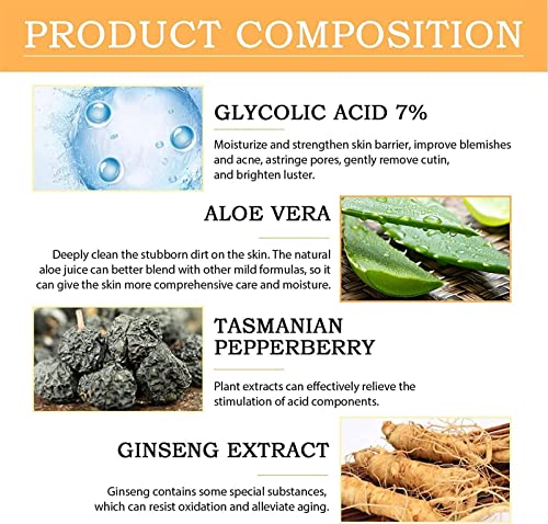 Glycolic Acid 7% Toning Resurfacing Solution, The Ordinary-Glycolic Acid 7% Toning Resurfacing Solution,Ordinary Acido Glicolico For Blemishes And Acne, Facial Exfoliation Astringe Pores-100Ml (1Pcs) #TOP6