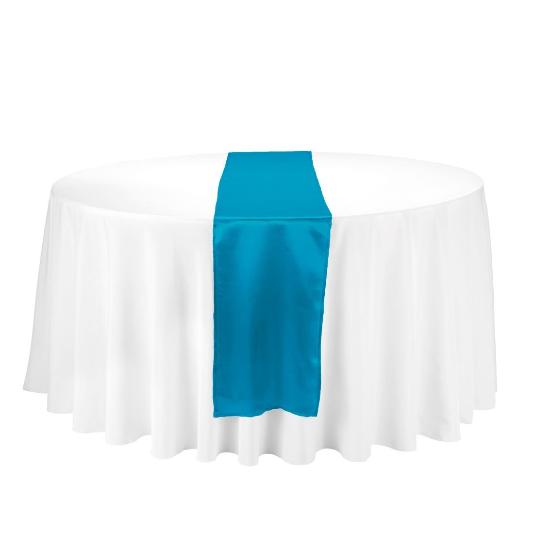 LinenTablecloth14 x 108-Inch Satin Table Runner Caribbean