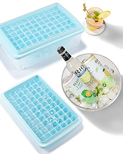 IJsblokjesvorm met deksel ijsblokjesvorm ijsbox met ijsschep, dubbellaags kunststof ijsblokjesbox, Ice Cube Tray… - Image 6