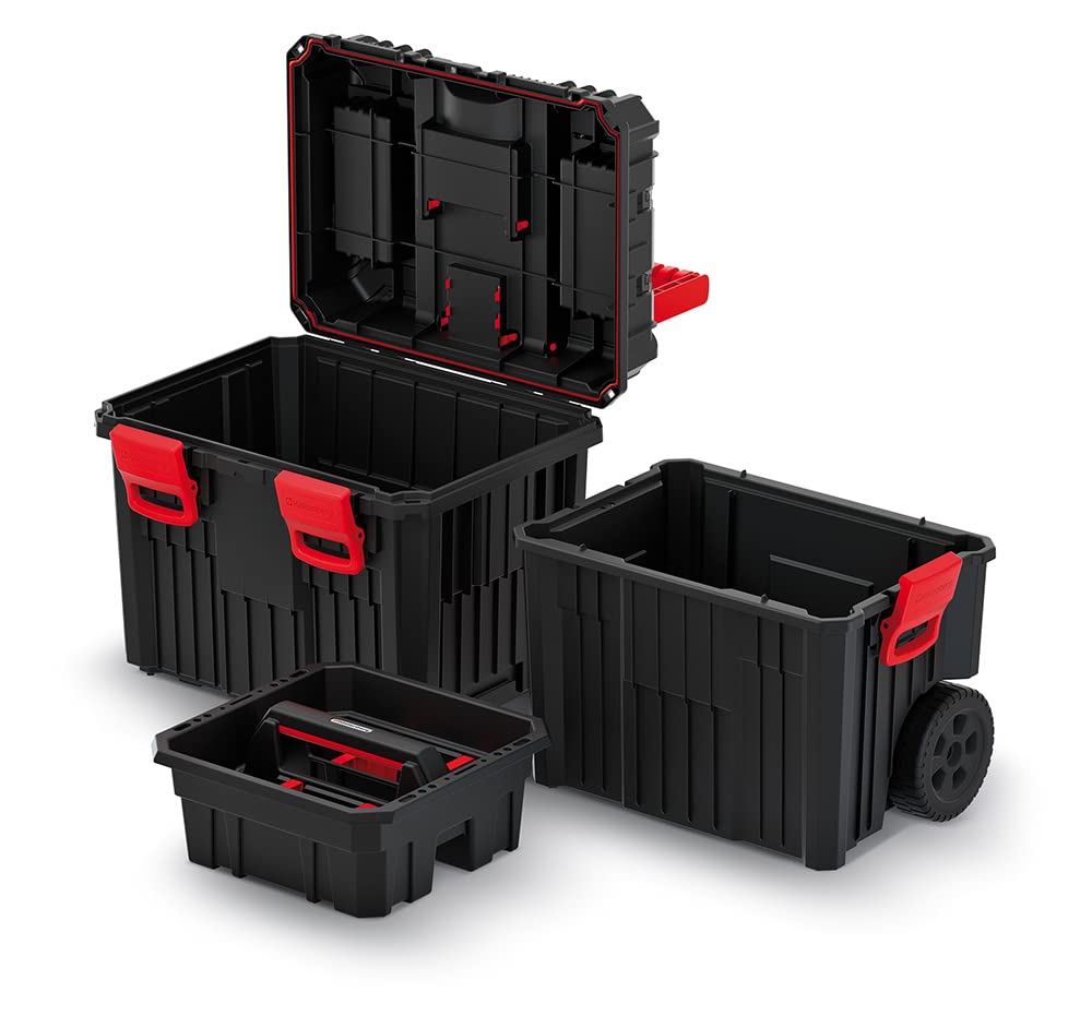 Chariot d'atelier XL « HD Wheelbox » avec de nombreux accessoires l x p x h en cm : 45 x 35 x 64 cm Le chariot polyvalent pour usage privé et commercial