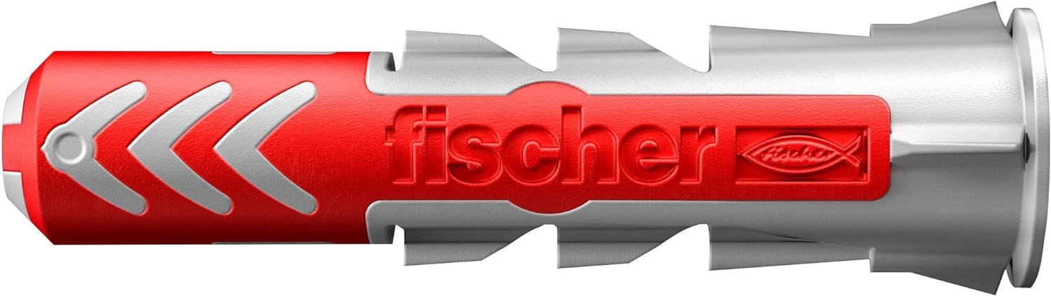 Fischer DUOPOWER - Tacos universales (6 x 30 mm, 2 componentes, Tacos de plástico para fijación en hormigón, Placas de Yeso, etc., sin Tornillos, en Cubo Reutilizable, 3200 Unidades)