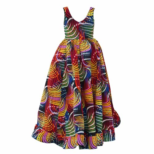 Image of iooiooi African Dresses for Women Party Robe Plus Size Print Dashiki Dinner Dress