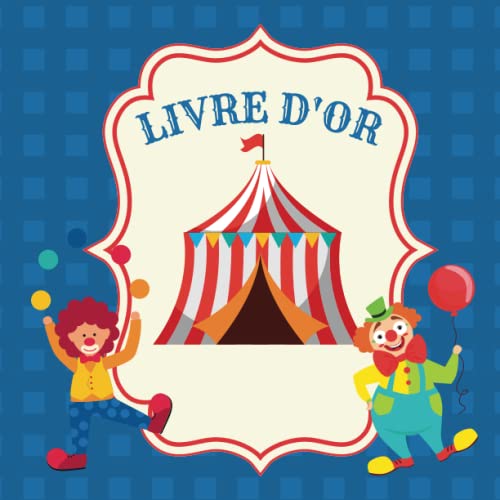 Livre d'Or Cirque: Baptême, Anniversaire Fille, Garçon, Bébé, Enfant, Baby Shower, Fête Prénatale, Naissance, Gender Reveal | Livre d'Or Cirque,...