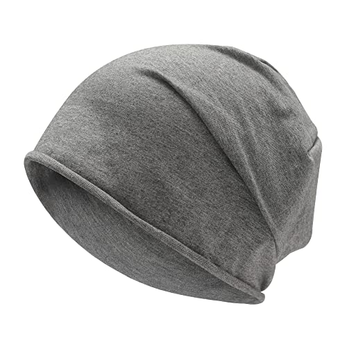 Image of ZLYC Cotton Thin Slouchy Beanie Hat for Men Women Fashion Soft Stretch Knit Skull Cap