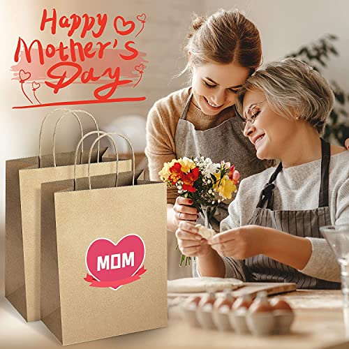 Image of Disposable Kraft Paper Bags 10X14X5 Inches(Brown) 50Pcs -Shopping Merchandise Grocery Retail Paper Carry Bags -Recycled Eco Friendly Paper Bags(50 Pcs)