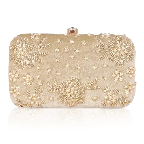 Image of RABIYA Clutch Purse for Women Formal Dressy Evening Clutches Handbags for Wedding Elegance Charm Premium Elegance Clutch Bag with Detachable Chain Handal | Gift for Women | Clutch for Women