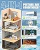 Andizun 9000BTU Air Conditioning Unit, 4-in-1 Portable Air Conditioner, Dehumidifier, Ventilation, Cooling Fan with 3 Speeds, Digital Display & Remote Control, 24 Hour Timer for Room Up to 215sq.ft