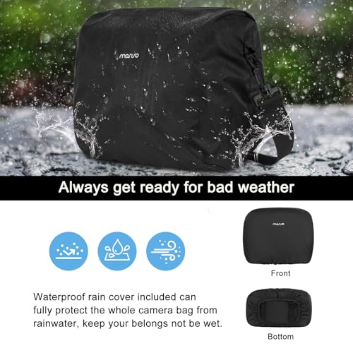 Bolso para cámara MOSISO para fotógrafos, negro miniatura 4