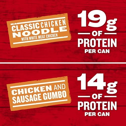 Image of Campbell's Chunky Soup, Classic Chicken Noodle Soup and Chicken and Sausage Gumbo Variety, 18.8 and 18.6 Oz Cans (Case of 6)